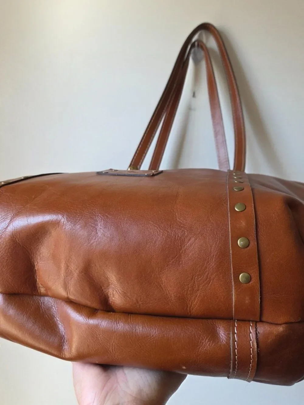 LIKE NEW PATRICIA NASH GENUINE LEATHER TOTE LARGE